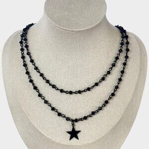 Black Star Layered Choker Necklace Set